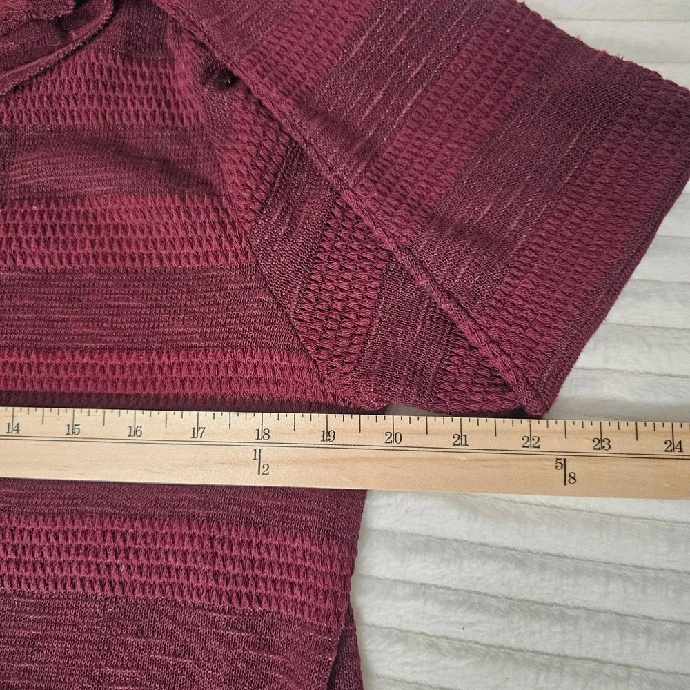 Knox Rose Womens L Bordeaux Open Front Cardigan Tassel Tie Boho NWT Burgundy